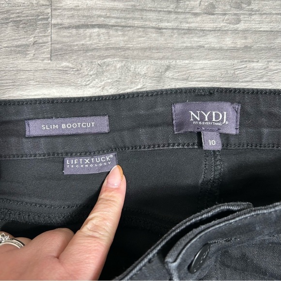 NYDJ Black Slim Bootcut Jeans 10 - Picture 4 of 6